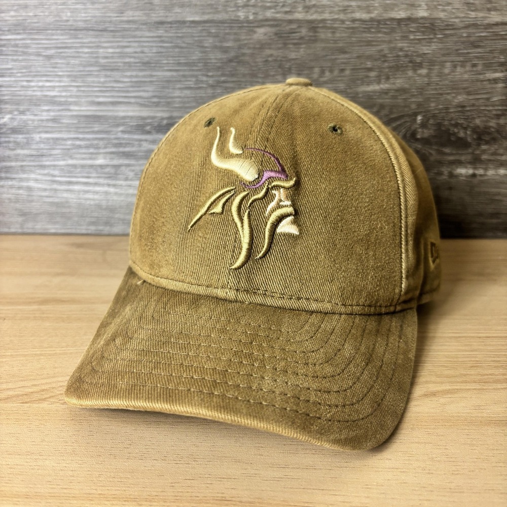 Vintage Minnesota Vikings Hat Cap Strap Back Mens One Size NFL Football New Era